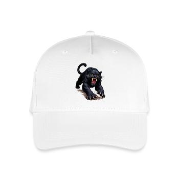 Schwarzer Panther Angriff - Kinder Bio Basecap - Weiß - Vorne