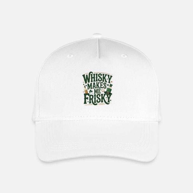 Whisky Makes Me Frisky – Irish Party Design - Kinder Bio Basecap - Weiß