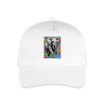 Elefant - Kinder Bio Basecap - Weiß - Vorne