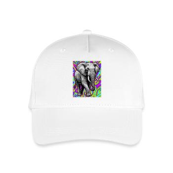 Elefant - Kinder Bio Basecap - Weiß - Vorne