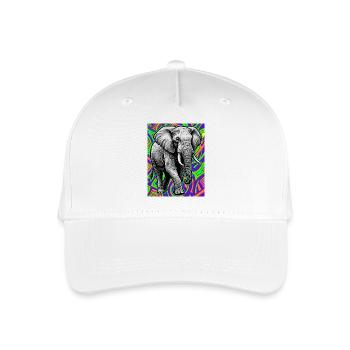 Elefant - Kinder Bio Basecap - Weiß - Vorne