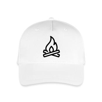 feu de camp - Casquette de baseball bio Enfant - blanc - Devant