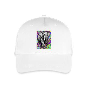 Elefant - Kinder Bio Basecap - Weiß - Vorne