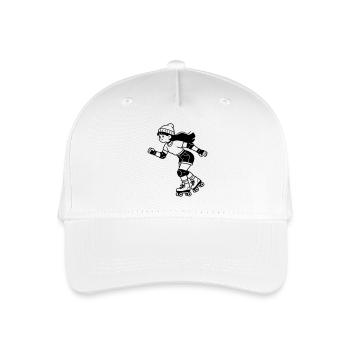 roller skates - Organic Kids’ Baseball Cap - white - Front