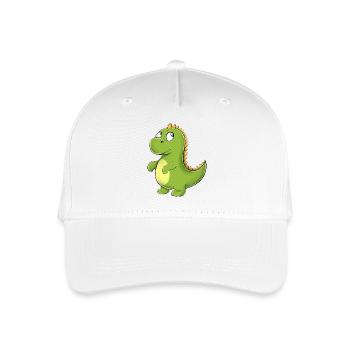 Dino Vert Joyeux - Casquette de baseball bio Enfant - blanc - Devant