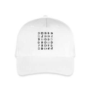 Typographie : design de mosaïque de lettres D. - Casquette de baseball bio Enfant - blanc - Devant