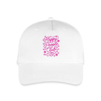 Happy People Club - Kinder Bio Basecap - Weiß - Vorne