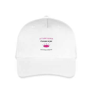 Ich liebe dich, Mama, und zwar nicht für einen Tag, sondern für immer - Kinder Bio Basecap - Weiß - Vorne