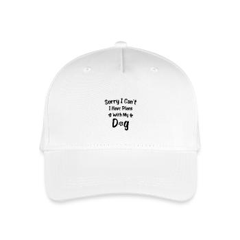 Tut mir leid, ich kann nicht, ich habe Pläne mit meinem Hund. - Kinder Bio Basecap - Weiß - Vorne