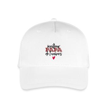 Bester Papa an der Uni - Kinder Bio Basecap - Weiß - Vorne