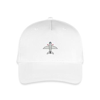 Airplane - Organic Kids’ Baseball Cap - white - Front
