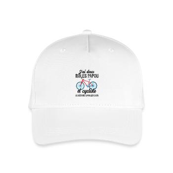 I have two roles: Papuan and cyclist, jersey, cycling - Organic Kids’ Baseball Cap - white - Front