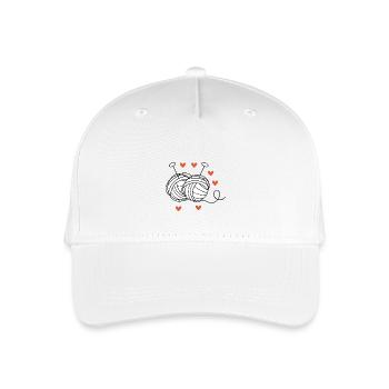 Stricken Stricken Häkeln Stricker - Kinder Bio Basecap - Weiß - Vorne