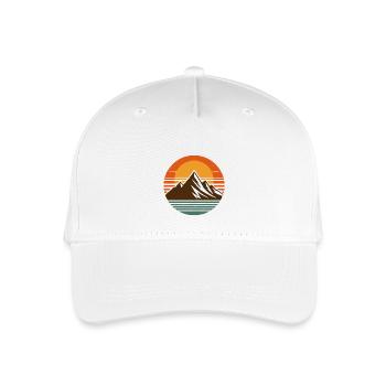 Mountains, nature, sunset - Organic Kids’ Baseball Cap - white - Front