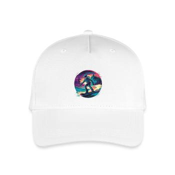 5Snowboard des années 80 - Casquette de baseball bio Enfant - blanc - Devant
