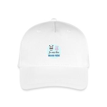 Zukünftiger großer Bruder - Bald großer Bruder - Kinder Bio Basecap - Weiß - Vorne