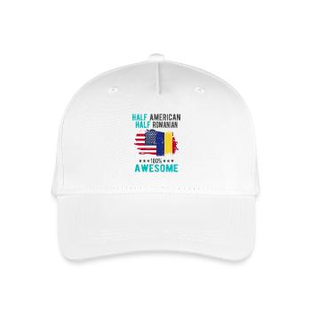 Moitié américain moitié roumain - Casquette de baseball bio Enfant - blanc - Devant
