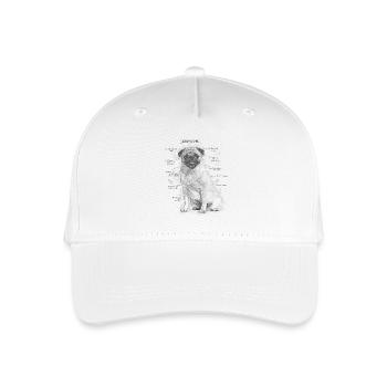 Anatomie d’un carlin - Casquette de baseball bio Enfant - blanc - Devant