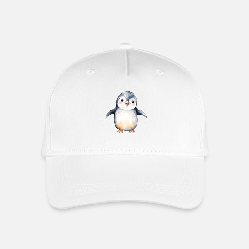 Pinguin - Kinder Bio Basecap - Weiß