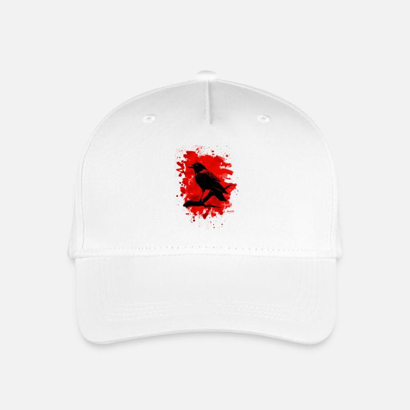 Crow bleached red - Kinder Bio Basecap - Weiß