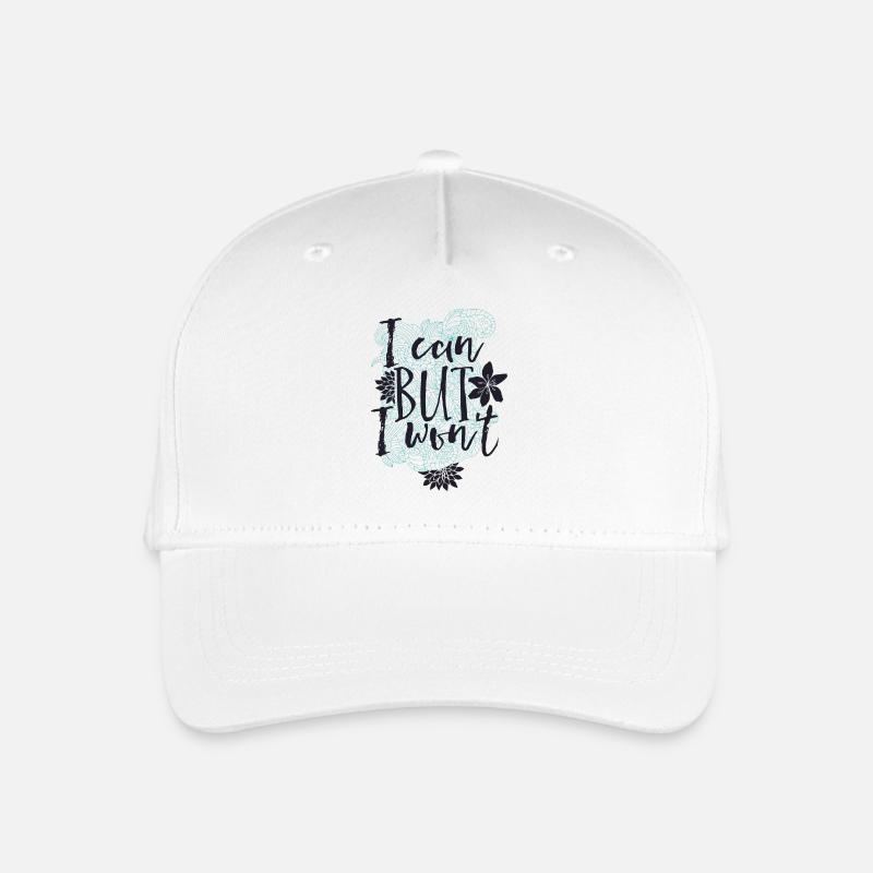 I can BUT I wont - Dagegen nicht wollen - Kinder Bio Basecap - Weiß