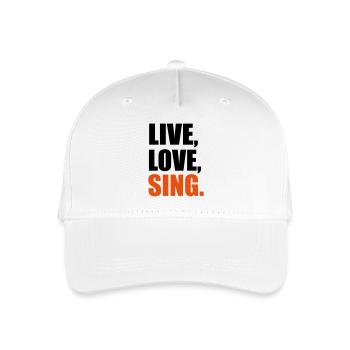 sing - Organic Kids’ Baseball Cap - white - Front