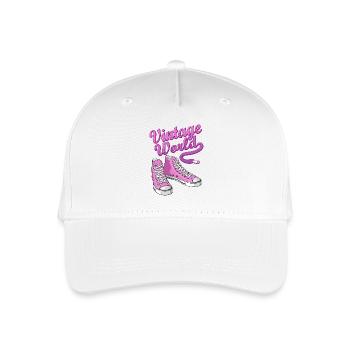 Pink vintage sneakers - Organic Kids’ Baseball Cap - white - Front