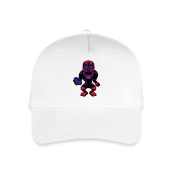 mask_blak - Organic Kids’ Baseball Cap - white - Front