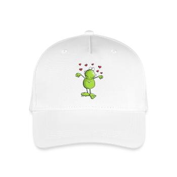 Verliebter Frosch - Kinder Bio Basecap - Weiß - Vorne