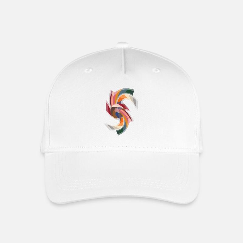Design abstrakt made by Eve Nord - Kinder Bio Basecap - Weiß