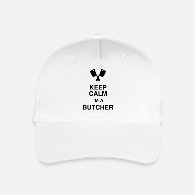 Metzger / Metzgerei / Metzgerin / Fleisch - Kinder Bio Basecap - Weiß