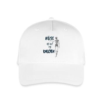 Böse bis auf die Knochen - Kinder Bio Basecap - Weiß - Vorne