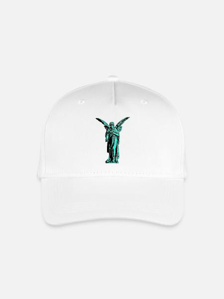 Schutzengel / Grafik / versetzter Druck - Kinder Bio Basecap - Weiß