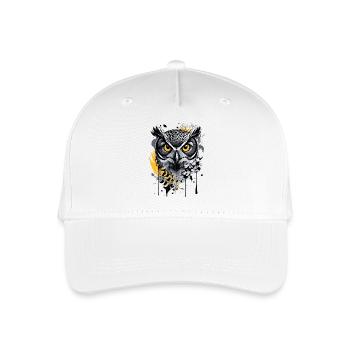Eule Bunt - Nachteule - Schleiereule - Kauz - Kinder Bio Basecap - Weiß - Vorne