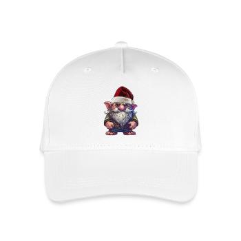 Weihnachtsgnom mit Wichtel beleidigt  - Kinder Bio Basecap - Weiß - Vorne
