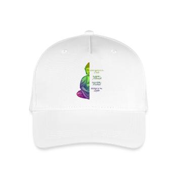 Palette de couleurs Bouddha Terre Amour Liberté - Casquette de baseball bio Enfant - blanc - Devant