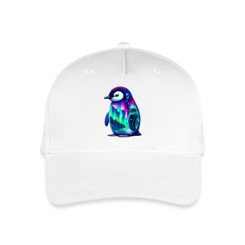 Aurora Borealis Pinguin - Kinder Bio Basecap - Weiß - Vorne