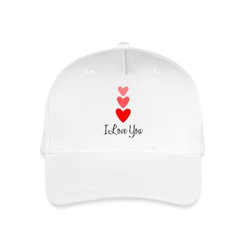 I LOVE YOU. VALENTINE'S DAY. Bachelorette party. I LOVE YOU - Organic Kids’ Baseball Cap - white - Front
