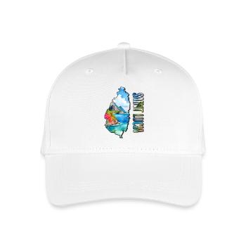 Watercolor Map of Saint Lucia - Organic Kids’ Baseball Cap - white - Front