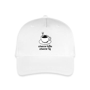 Café noir – Journée noire - Casquette de baseball bio Enfant - blanc - Devant