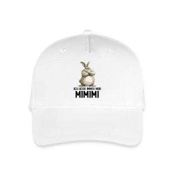 Hase Kaninchen Ich höre immer nur Mimimi - Kinder Bio Basecap - Weiß - Vorne