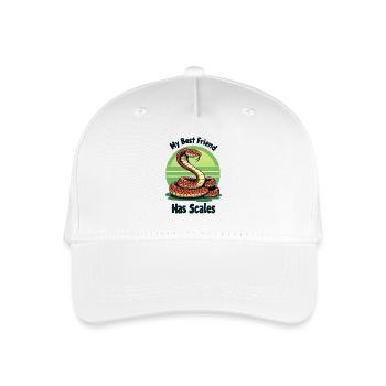 Mein bester Freund hat Schuppen Schlangenliebhaber - Kinder Bio Basecap - Weiß - Vorne