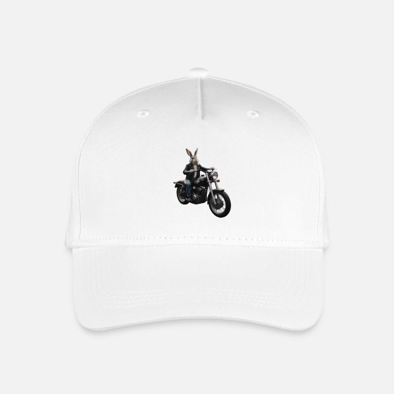 Biker Hase - Kinder Bio Basecap - Weiß