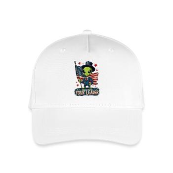Alien Bring mich zu Deinem Anführer USA Patriot - Kinder Bio Basecap - Weiß - Vorne