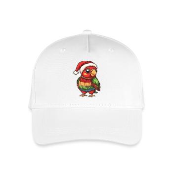 Papagai Weihnachten Comic - Kinder Bio Basecap - Weiß - Vorne