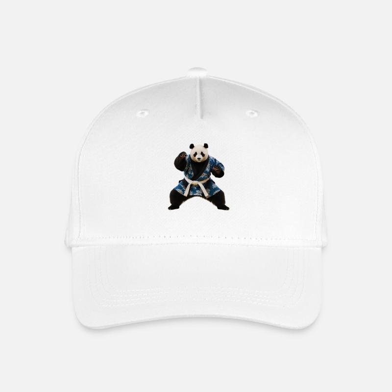 Sportlicher Panda - Kinder Bio Basecap - Weiß