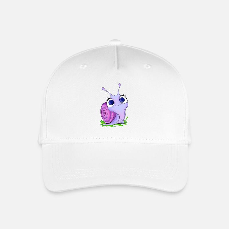 Babyschnecke - Kinder Bio Basecap - Weiß