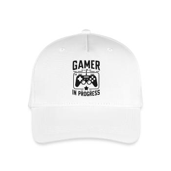 Gamer in Progress - Organic Kids’ Baseball Cap - white - Front