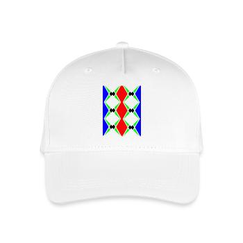 Mehrfarbiges, einzigartiges Design - Kinder Bio Basecap - Weiß - Vorne