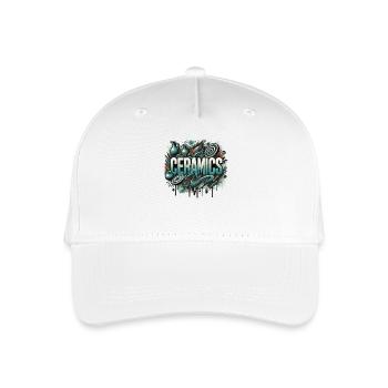Urban Ceramics – Bold Street Art-Inspired Design - Organic Kids’ Baseball Cap - white - Front
